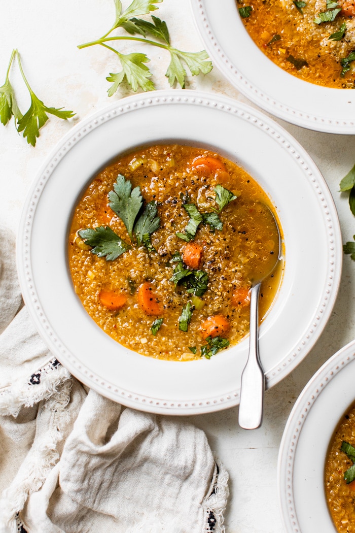 vegetable soup with quinoa