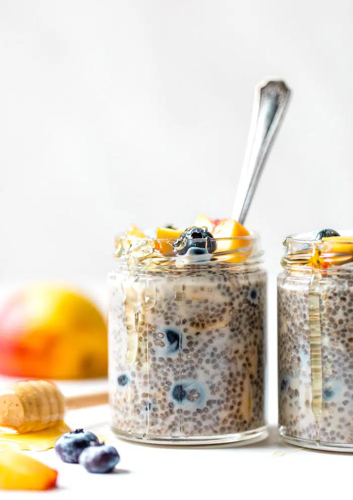 chia pudding in a jar