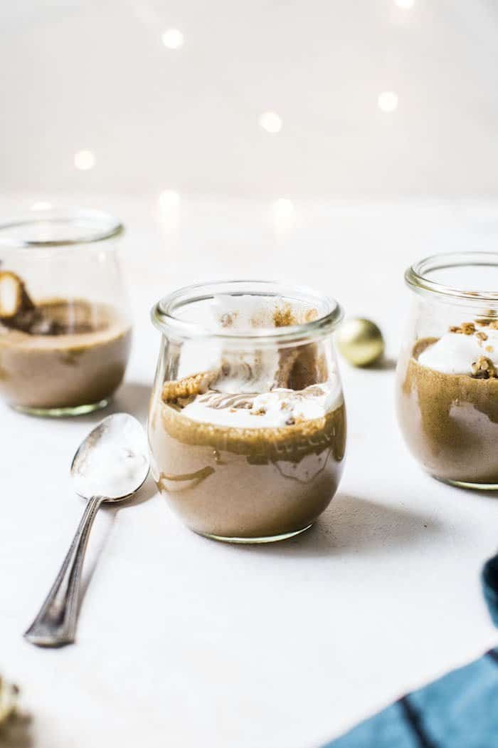 gingerbread mousse with cool whip in a jar