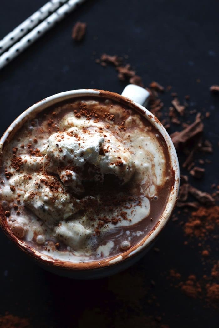Boozy Hot Chocolate with Vanilla Bean Whipped Cream 11