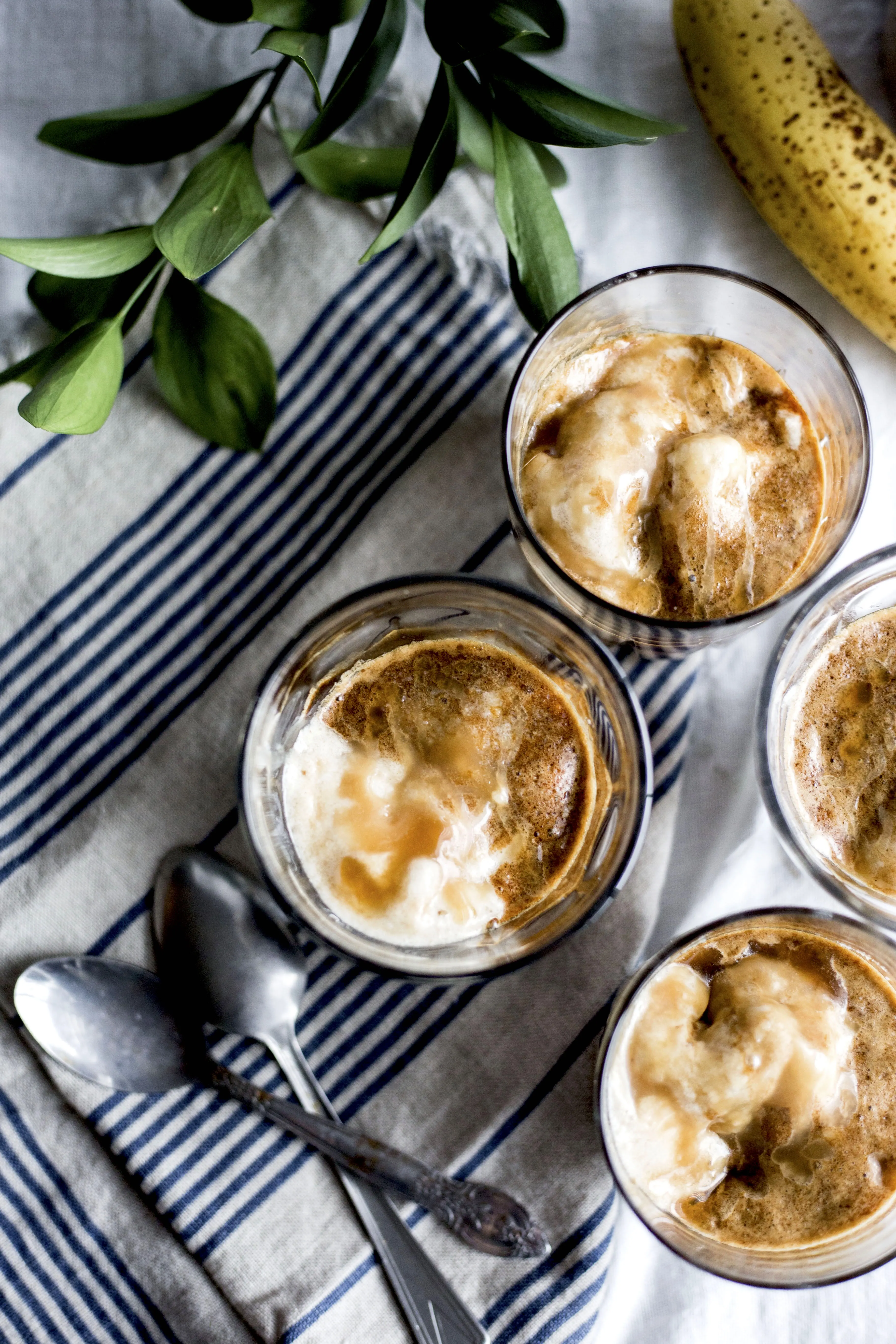 Bananas Foster Affogato | This recipe is only 3 ingredients and can (SHOULD) be eaten for breakfast and dessert!