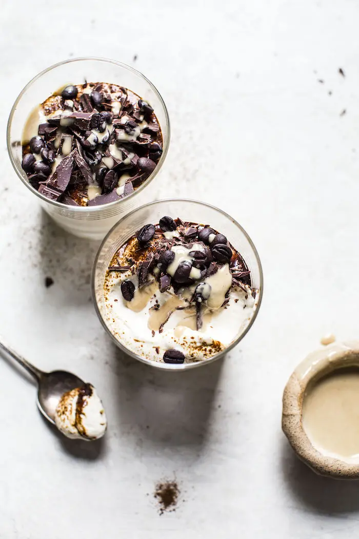 Cold Brew Tahini Mousse | thealmondeater.com