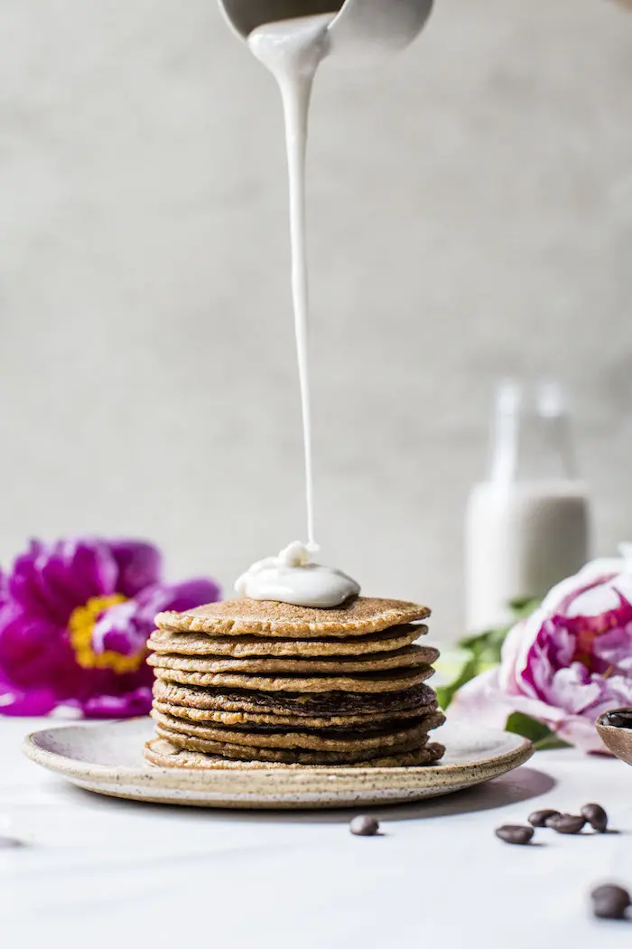 Lavender Espresso Pancakes | thealmondeater.com
