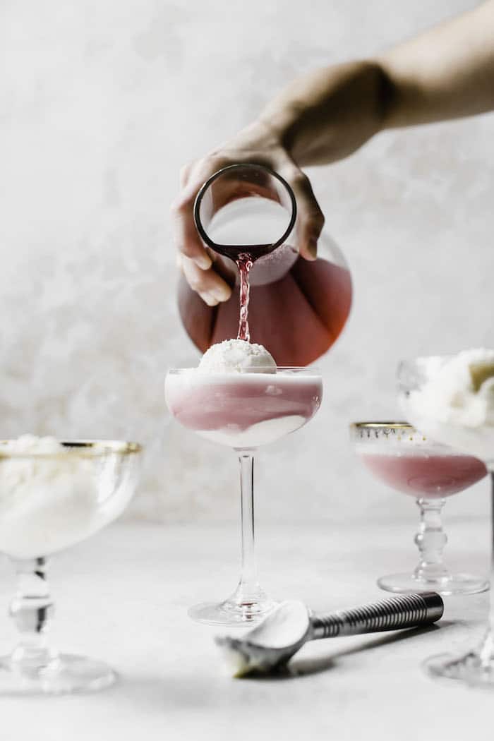 Hibiscus Ice Cream Float | thealmondeater.com