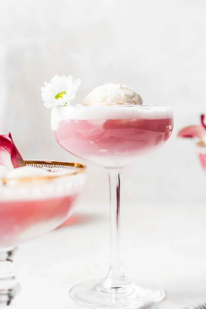 Hibiscus Ice Cream Float | thealmondeater.com