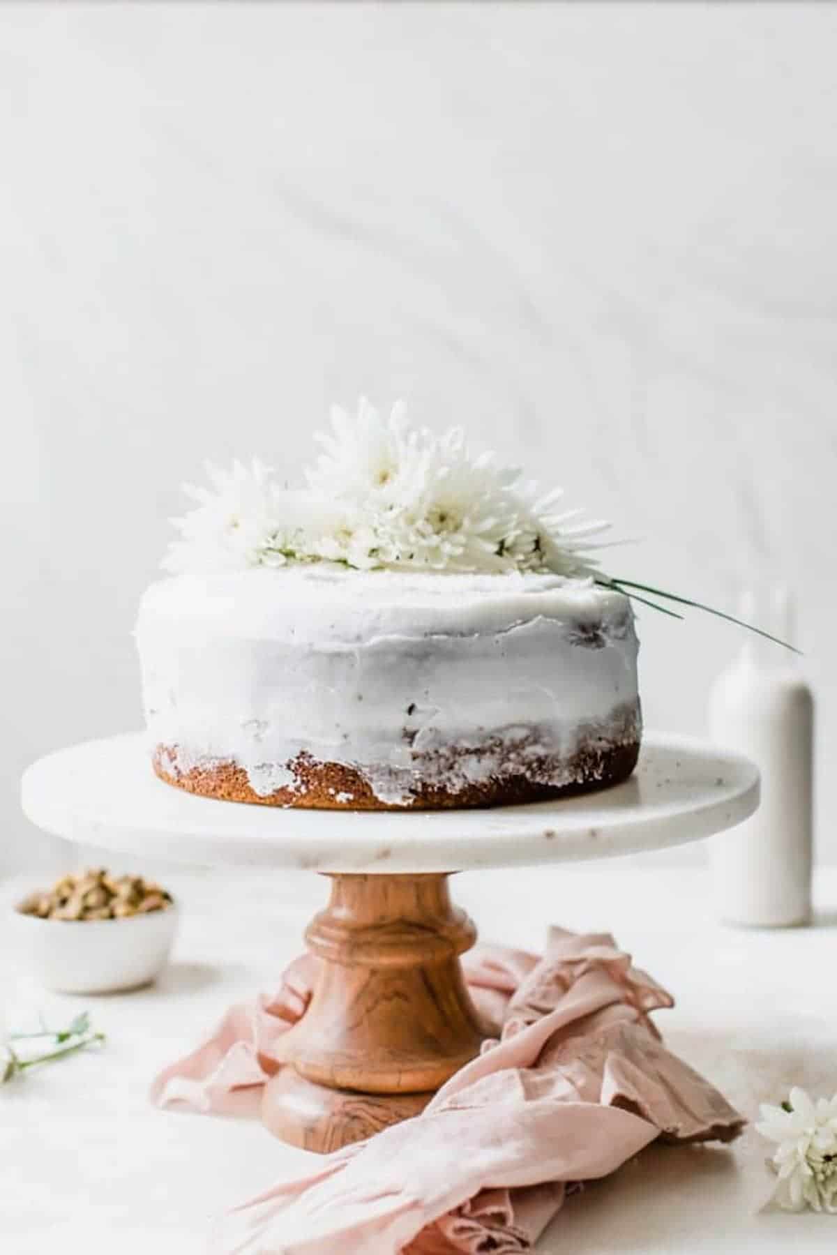 cake on a cake stand