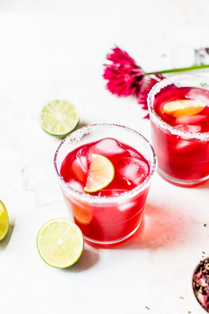 Hibiscus Margaritas that require just 3 ingredients!