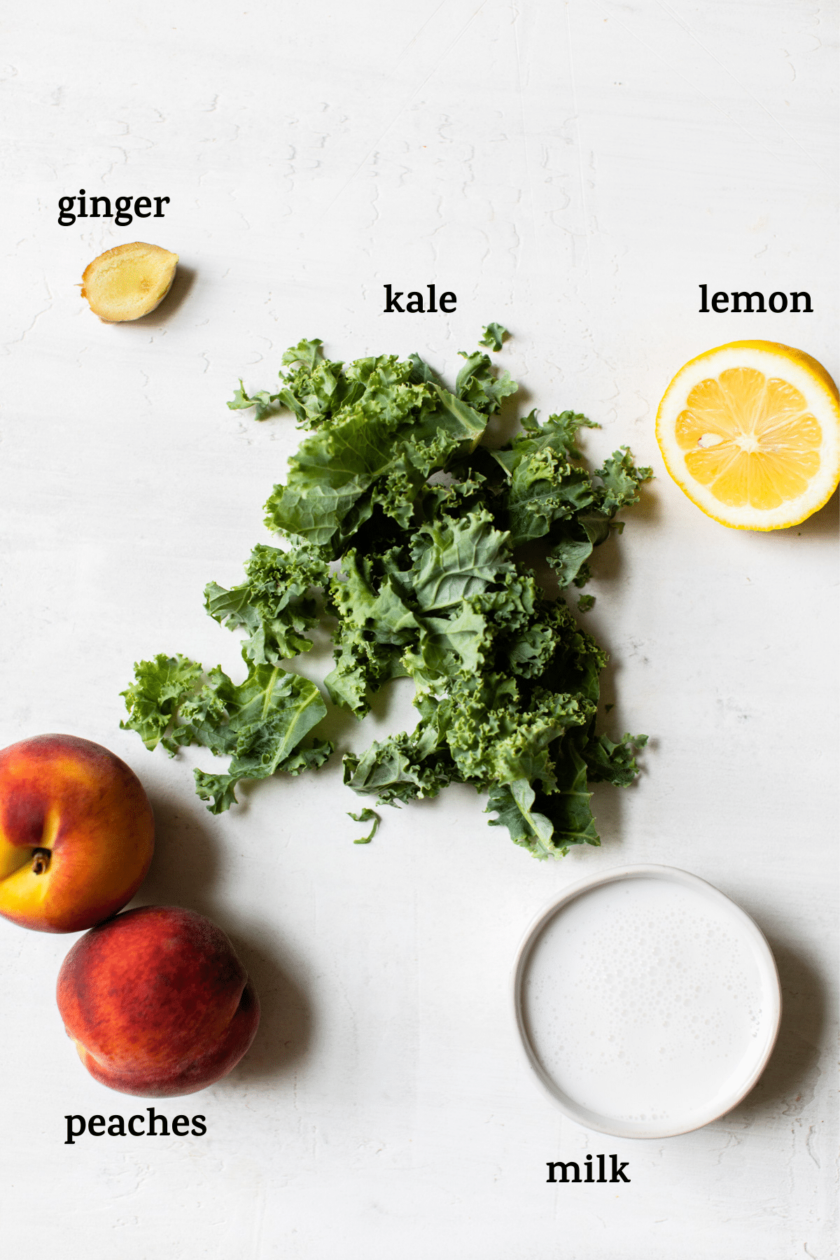 smoothie ingredients with text overlay