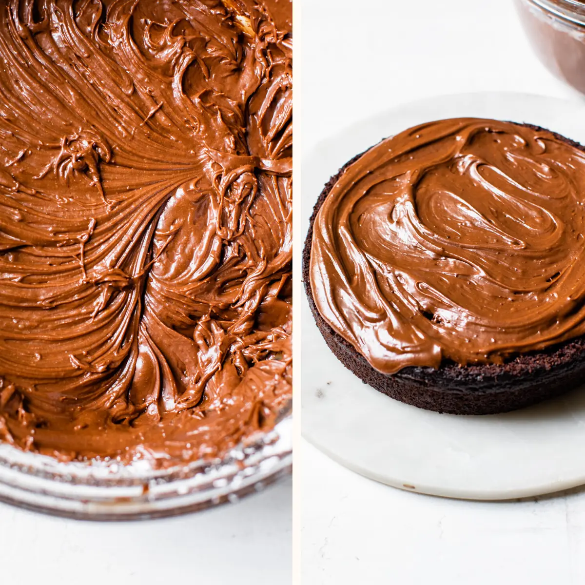 cake topped with chocolate icing