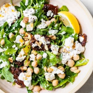 salad with chickpeas and feta