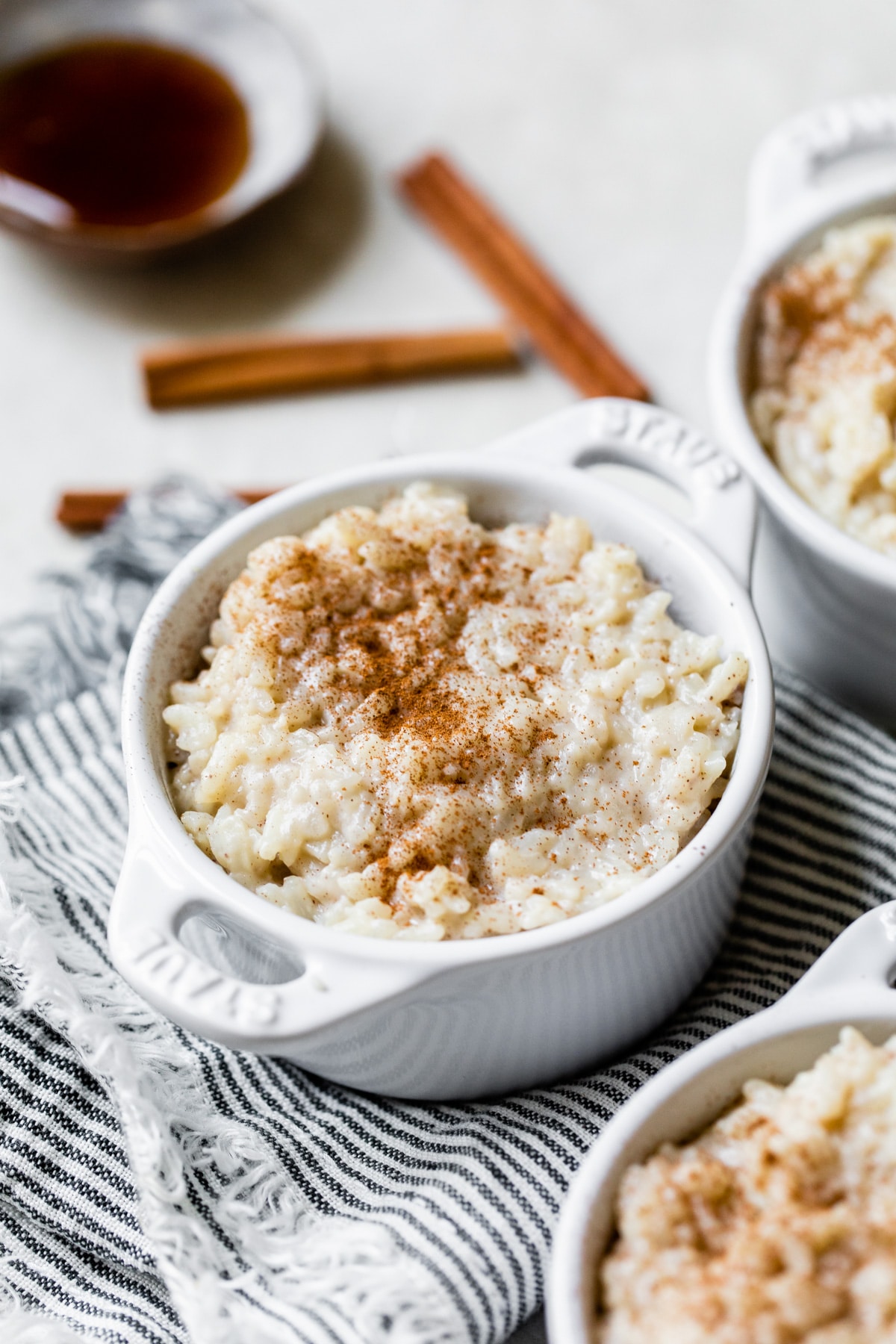 rice topped with cinnamon