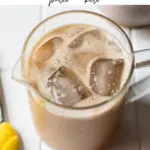 iced coffee with text overlay
