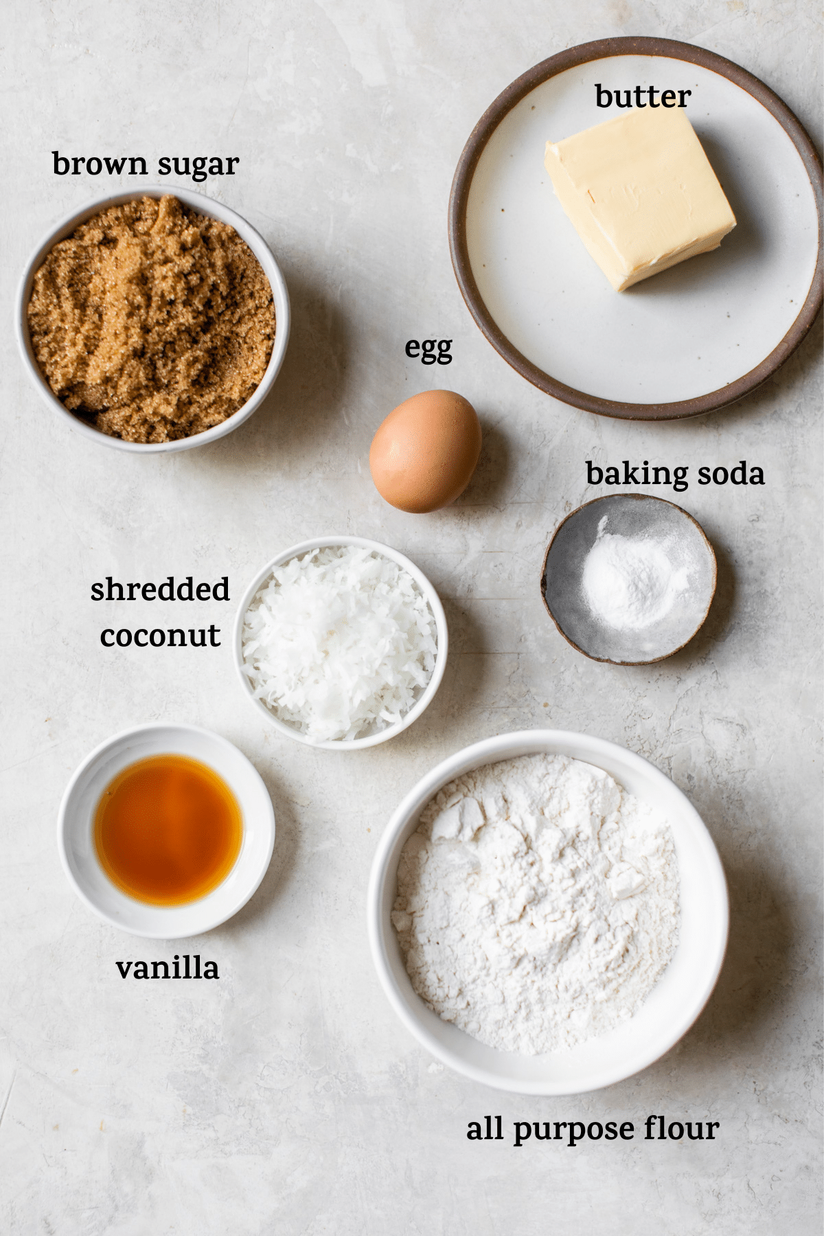 ingredients with text