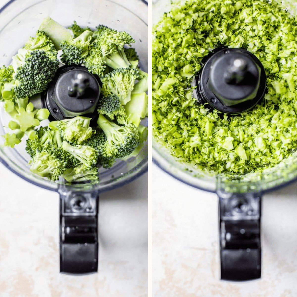 broccoli in a food processor