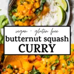 squash curry with text overlay