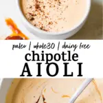 aioli in a bowl with text