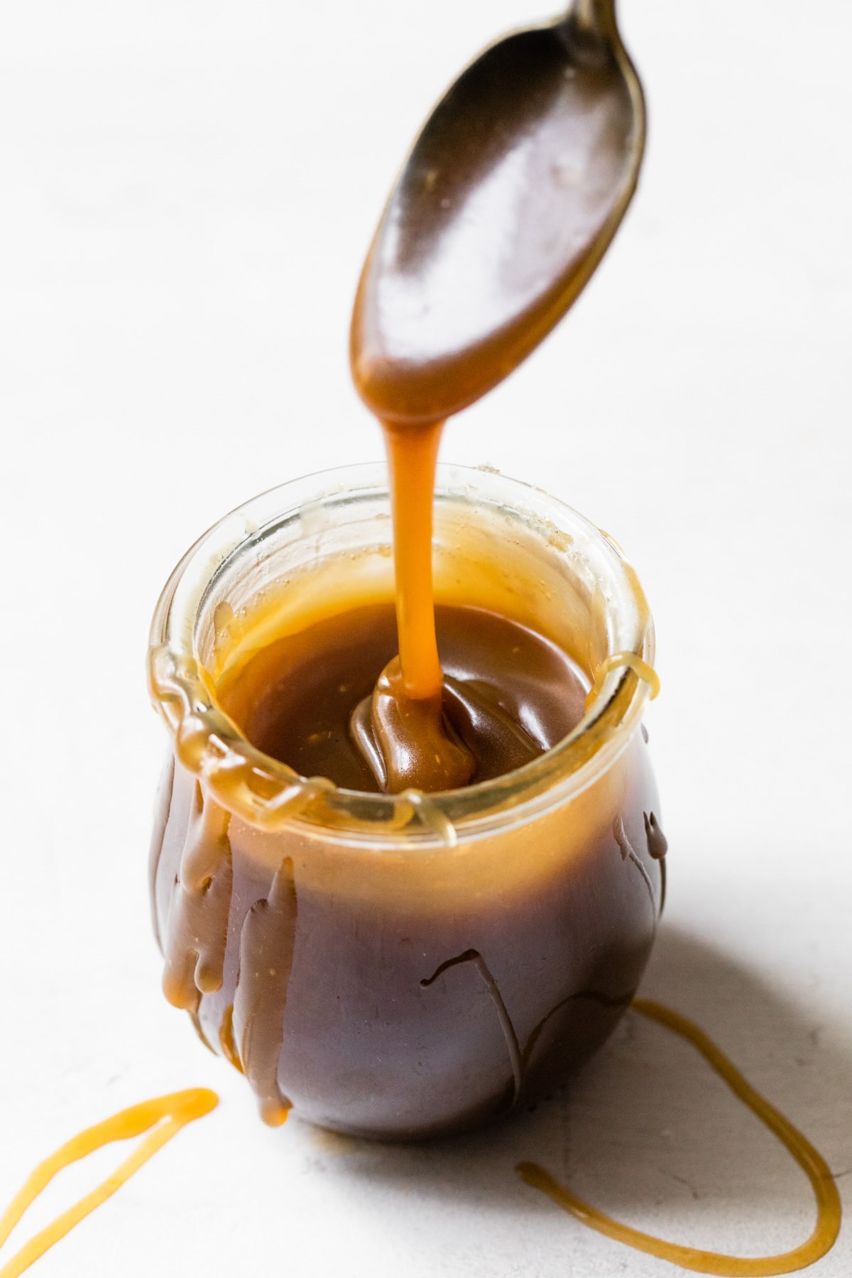 caramel sauce in a jar