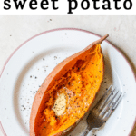 cooked sweet potato on a plate