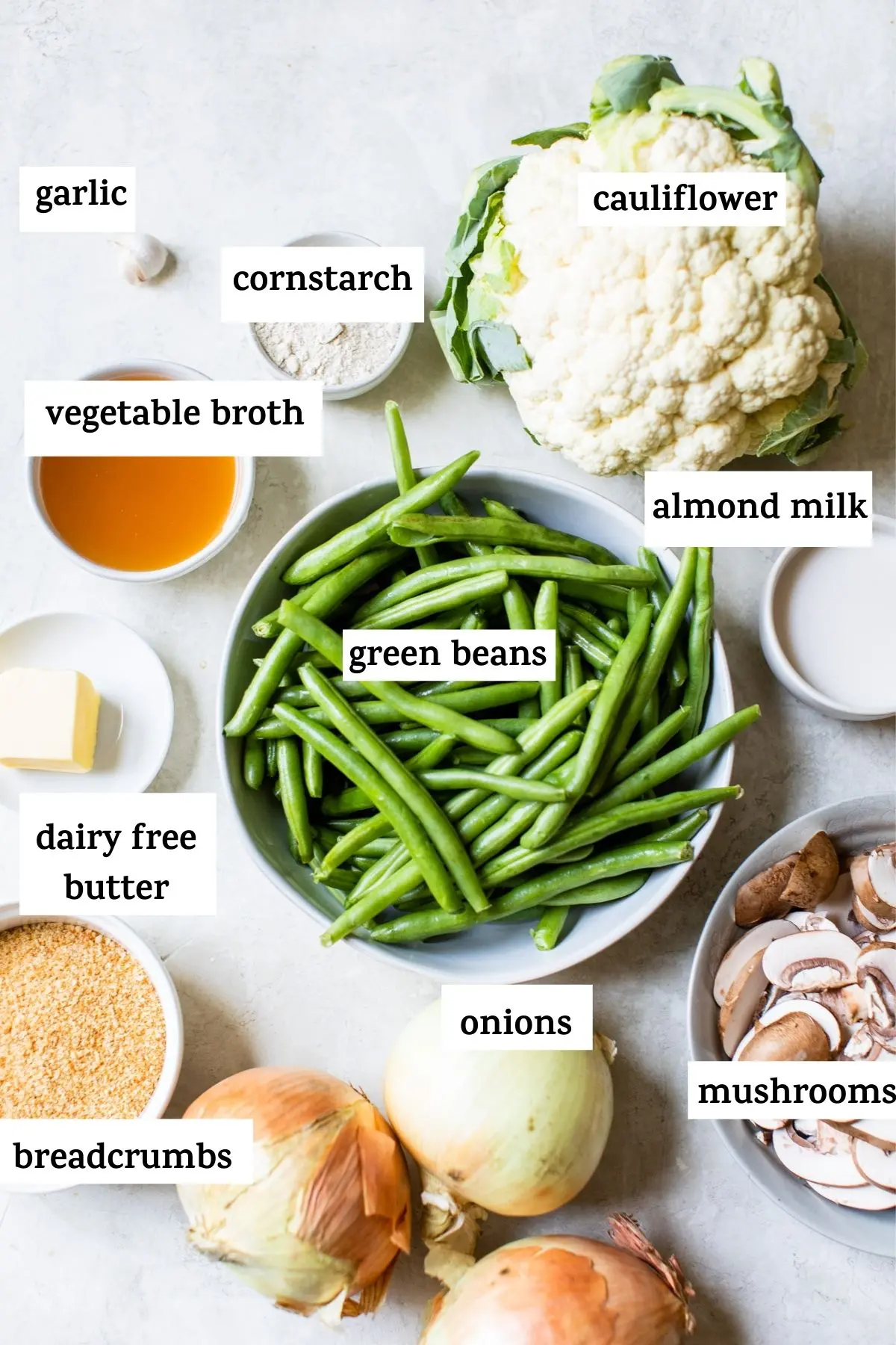 ingredients to make green bean casserole