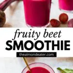 beet smoothie in a glass