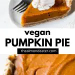 pumpkin pie with text overlay