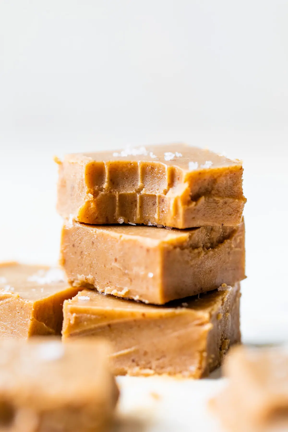 a stack of peanut butter fudge
