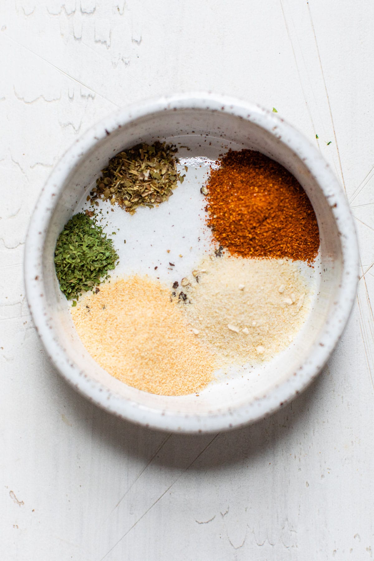 various spices in a small bowl