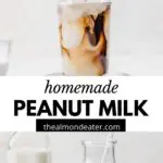 a glass of milk with text overlay