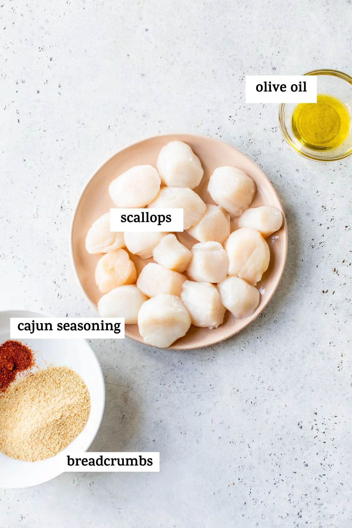 scallops on a plate with text overlay