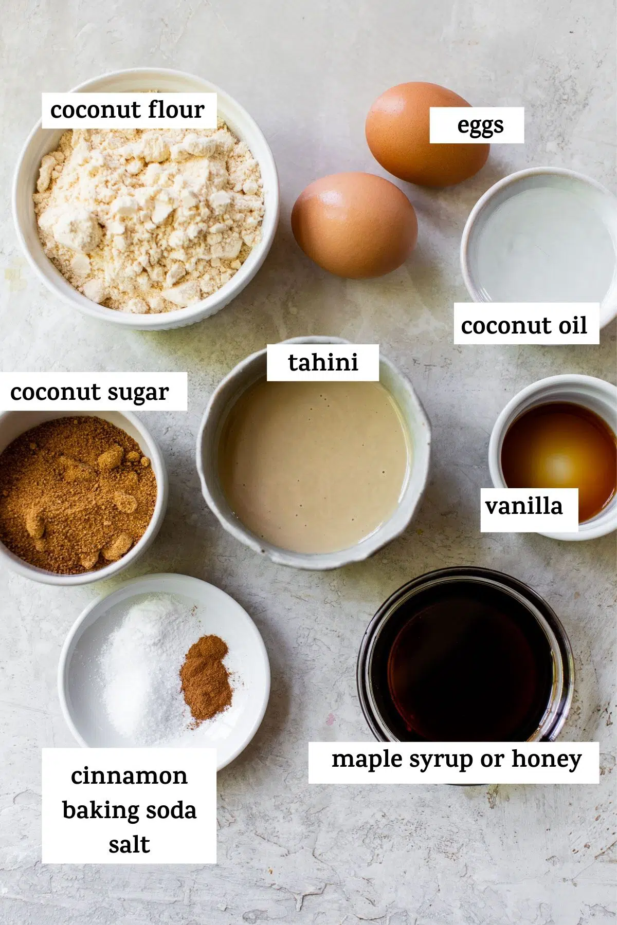 ingredients to make cookies with text overlay