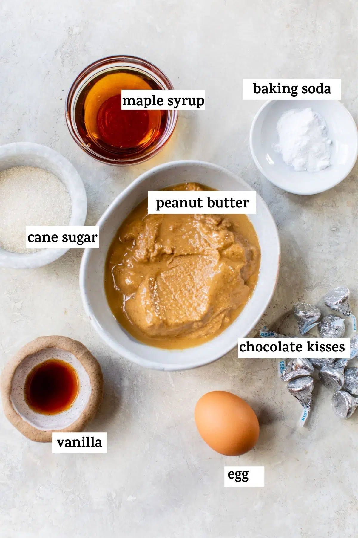 ingredients to make cookies with text