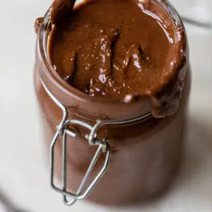 a jar of chocolate hazelnut spread