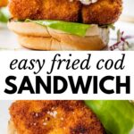 cod sandwich with text overlay