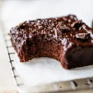 a brownie with a bite taken out of it