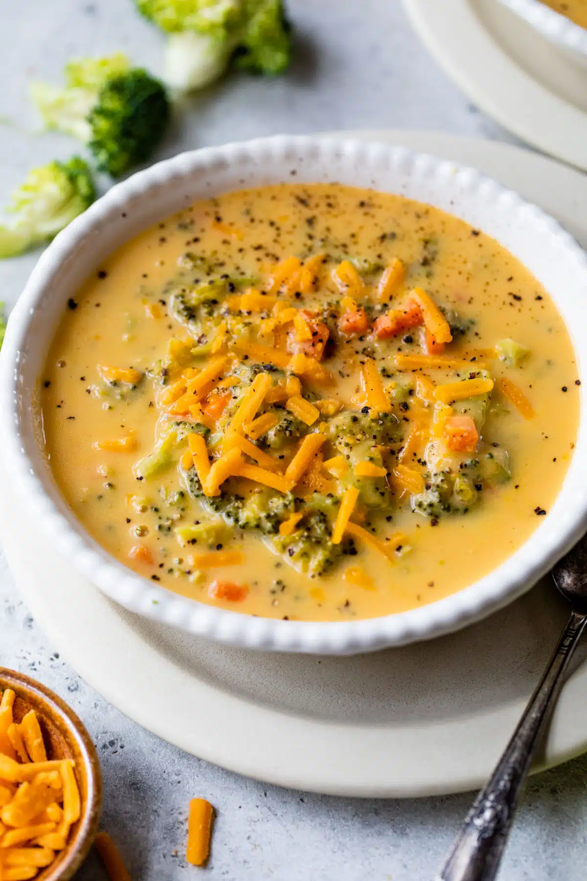 bowl of broccoli cheddar soup