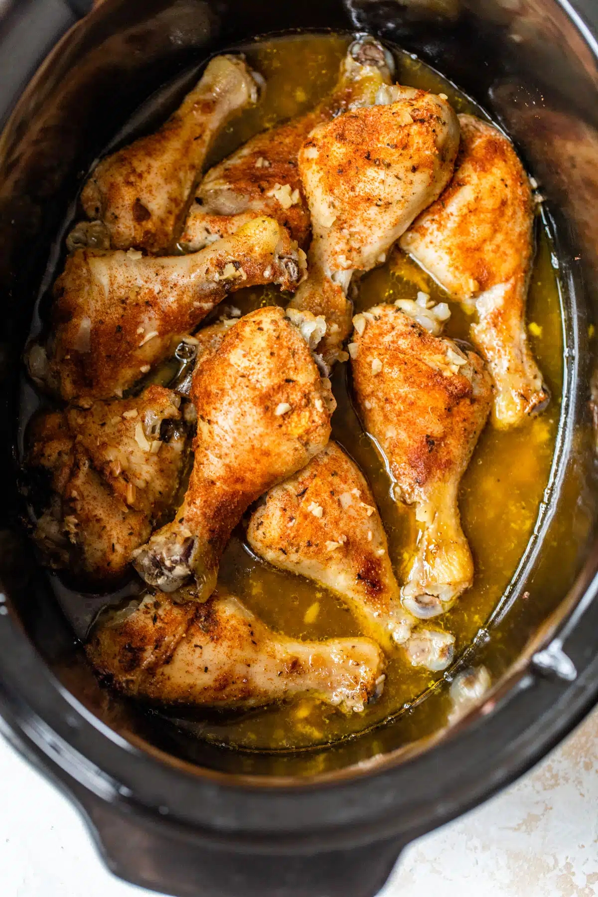 chicken legs in a slow cooker