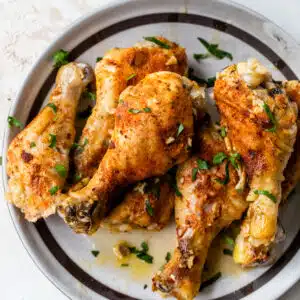 chicken legs on a plate