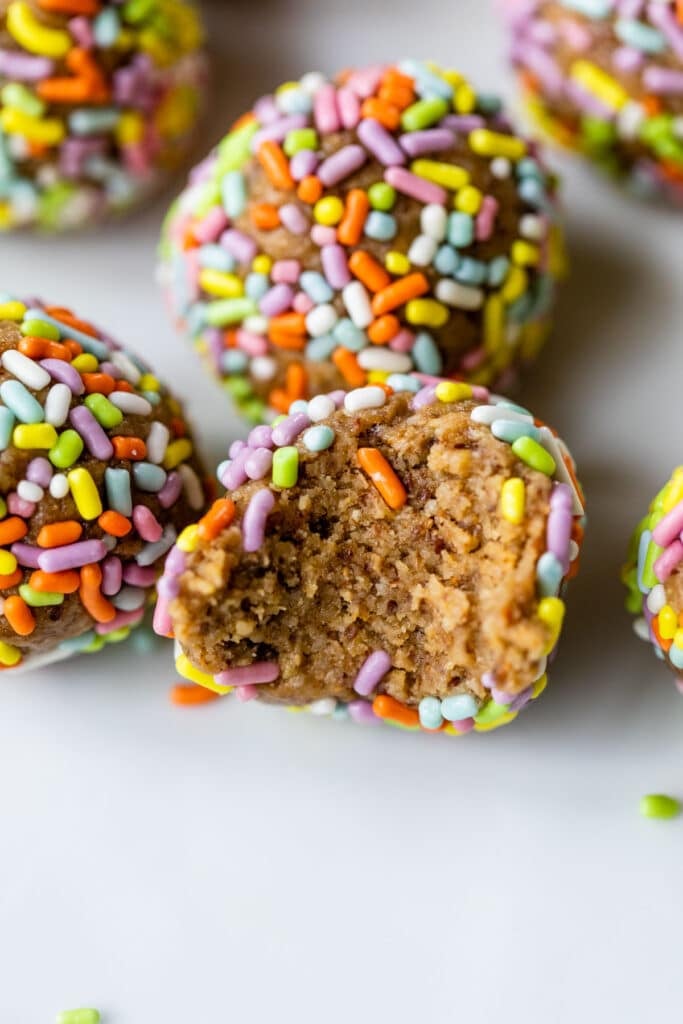 No Bake Birthday Cake Balls - The Almond Eater