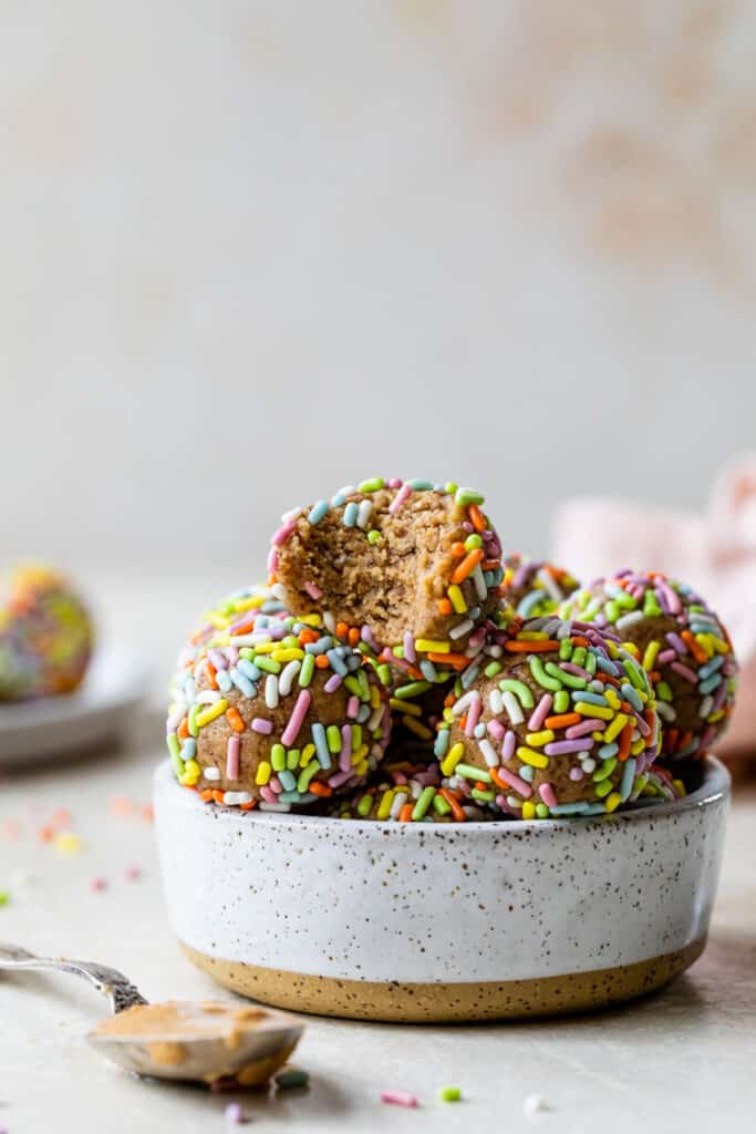 No Bake Birthday Cake Balls - The Almond Eater