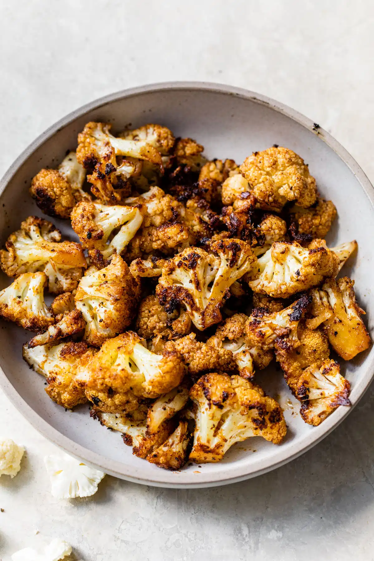 grilled cauliflower on a plate