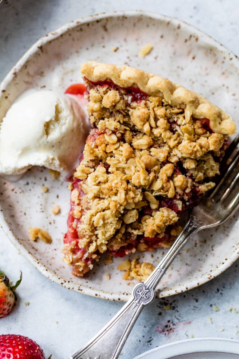 Strawberry Crumb Pie - The Almond Eater
