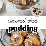 Pinterest image with overlay text, "Coconut Chia Pudding".